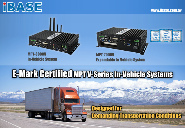 IBASE launches E-mark Certified MPT V-Series In-Vehicle Systems